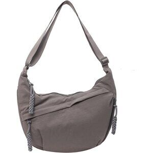 Gray Nylon Crossbody Bag for Women & Men, Travel Tote, Stylish and Secure, Multi